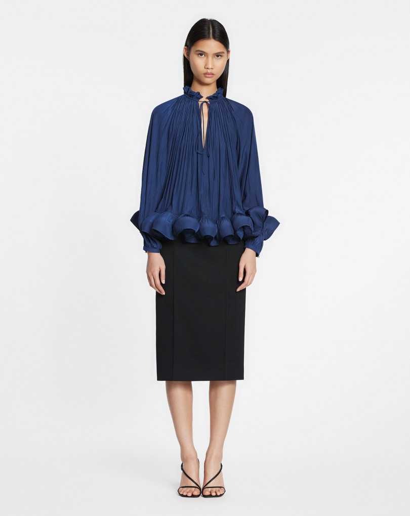BLOUSE A MANCHES LONGUES CHARMEUSE