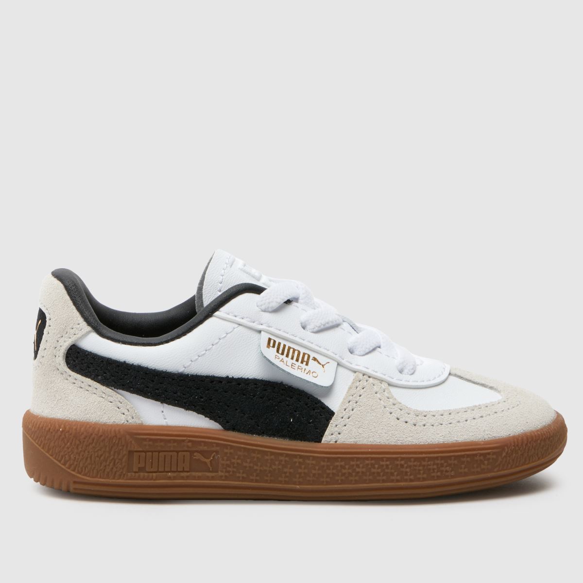 PUMA vita multifärgade Palermo småbarnssneakers