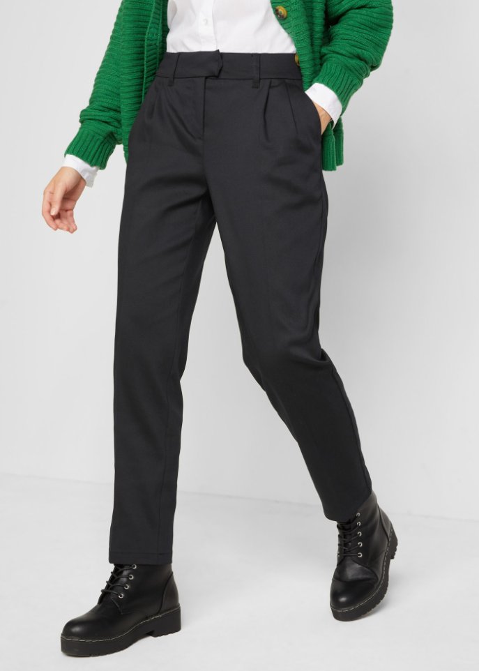 Baumwoll-Bundfaltenhose