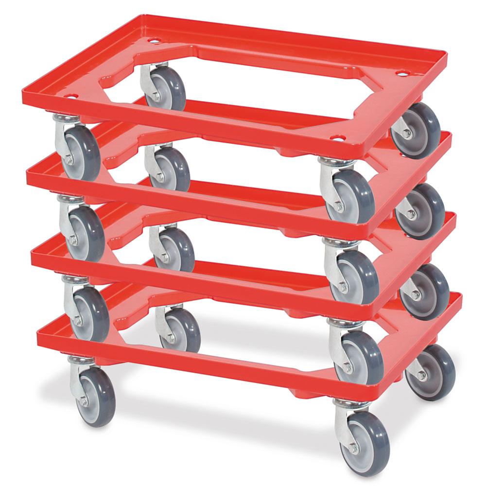 BRB Transportroller 600x400 mm rot (4er Set)