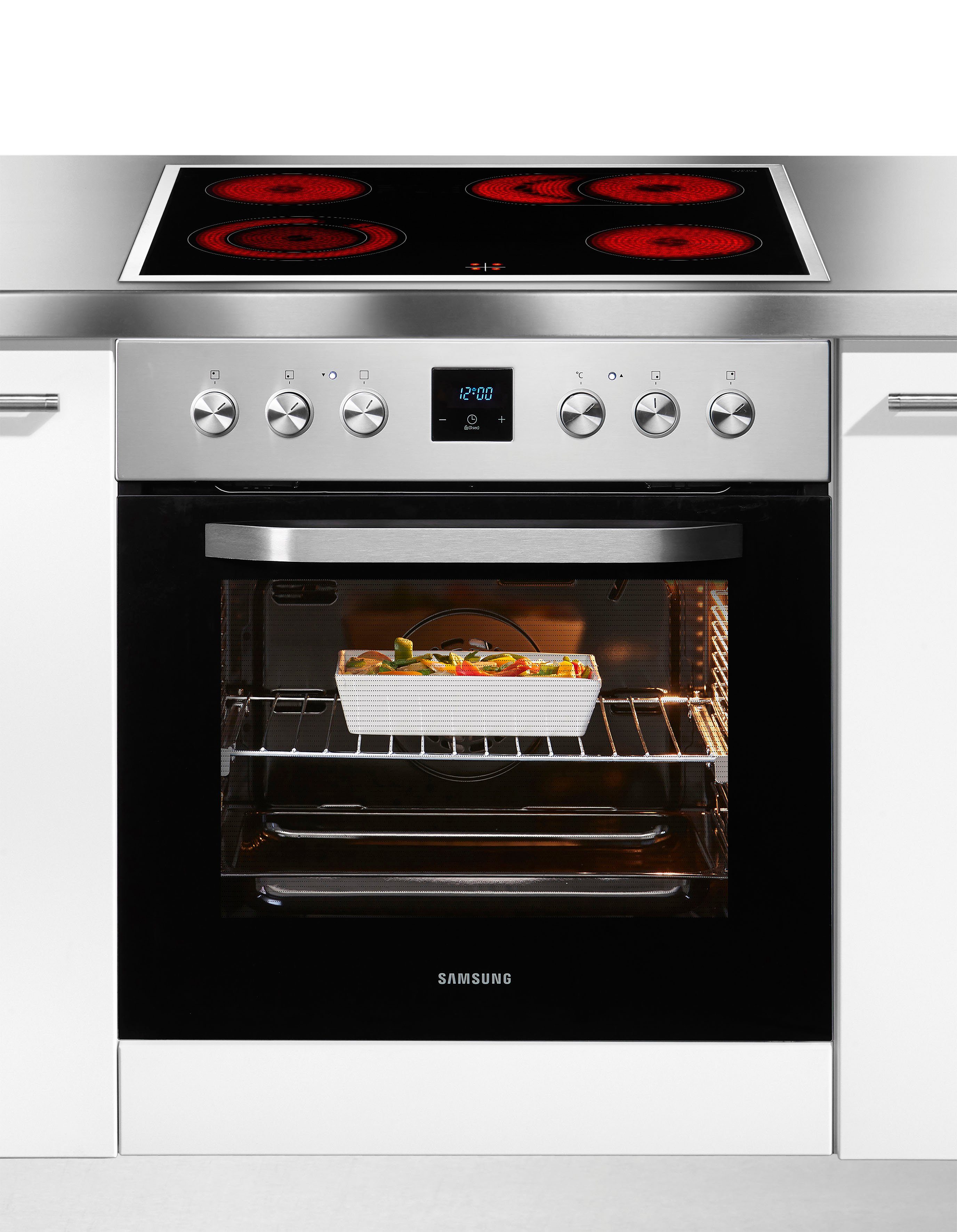 Samsung Elektro-Herd-Set NB69R2300RS, mit 1-fach-Teleskopauszug