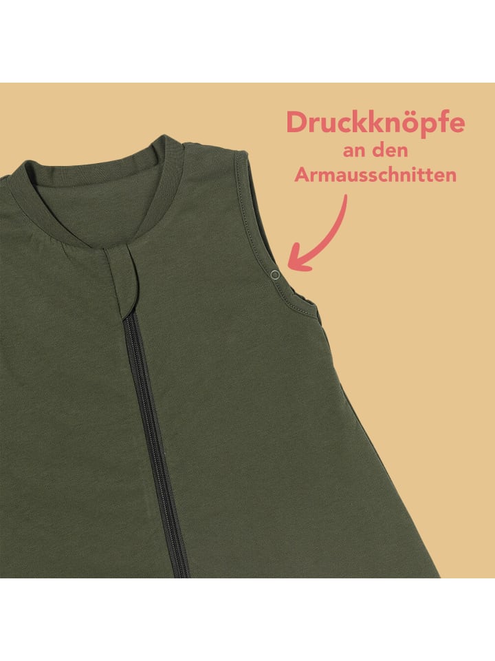 Schlummersack Ganzjahres Schlafsack mit Füßen, 2.5 TOG in Oliv günstig kaufen