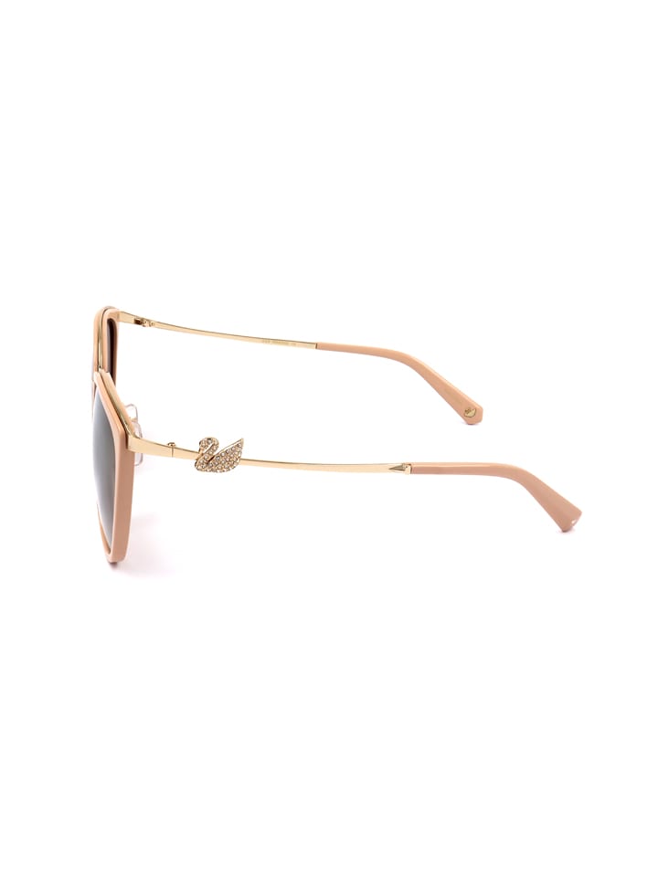 Swarovski Damen-Sonnenbrille in Rosa-Gold/ Khaki günstig kaufen 60