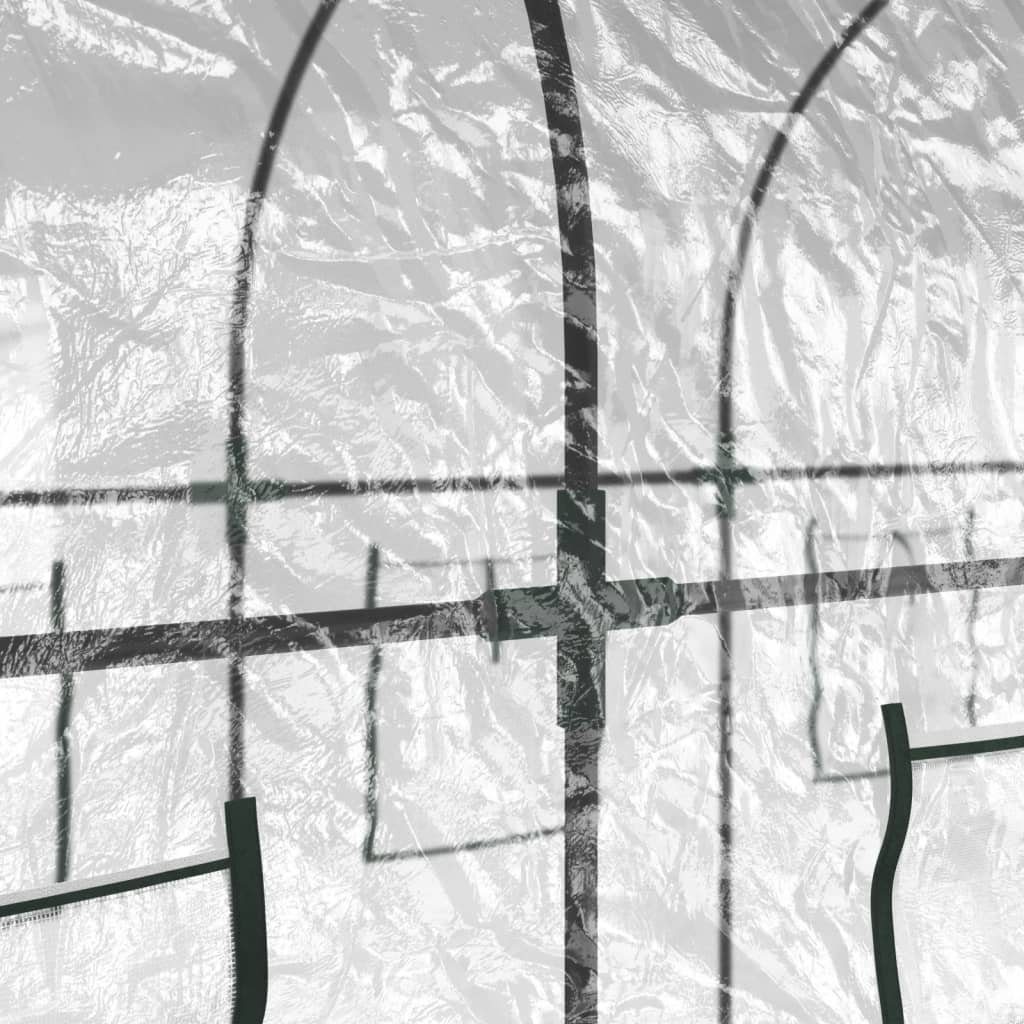 vidaXL Gewächshaus Gewächshaus Transparent 161x398x188 cm PVC Stahl Foliengewächshaus Bi