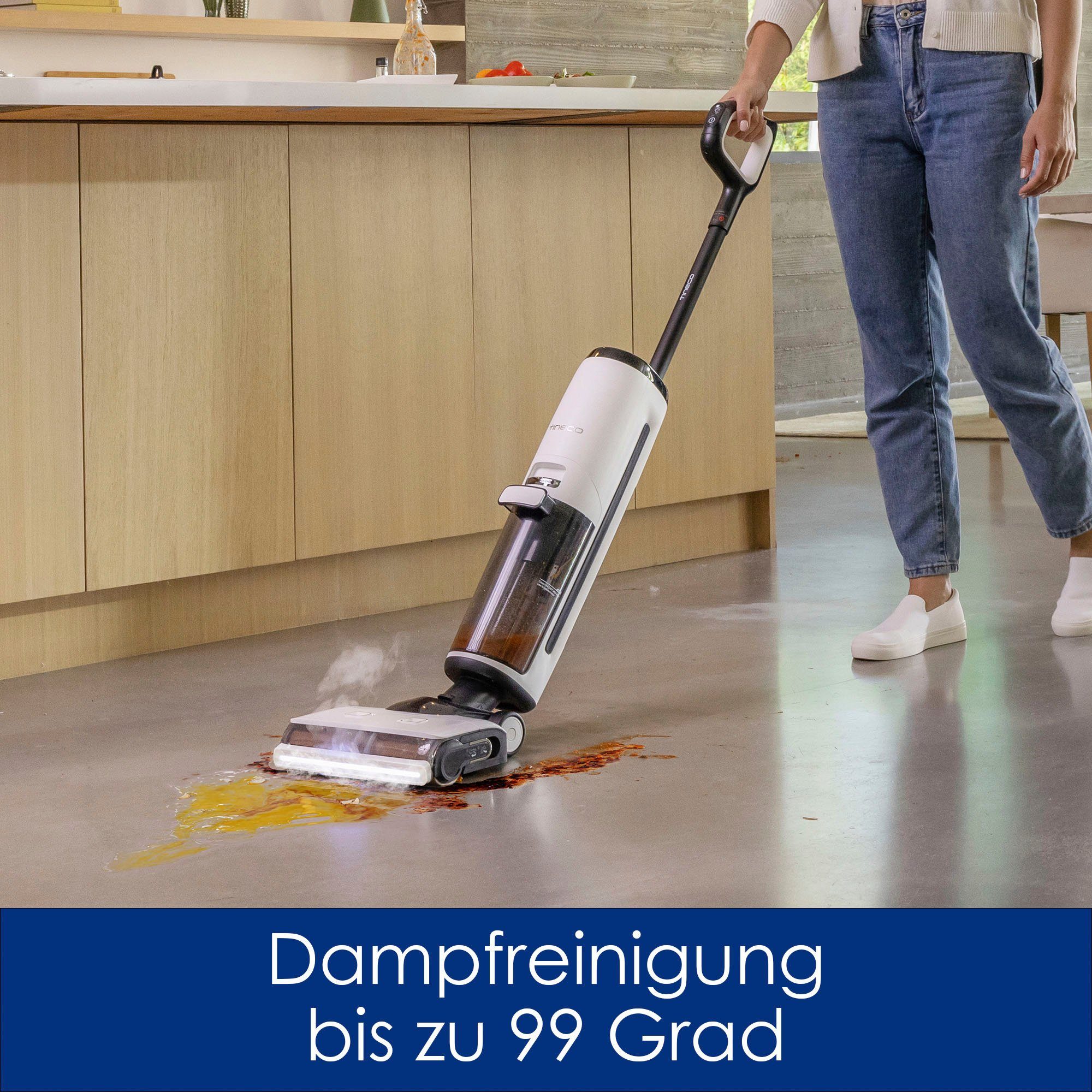 Tineco Nass-Trocken-Akkusauger Floor One S7 Steam Plus mit Dampfreinigung, 350 W, beutellos
