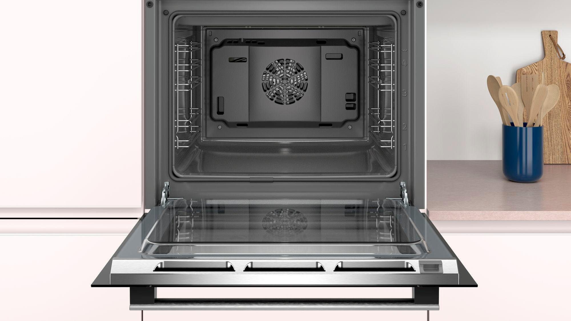 Constructa Pyrolyse Backofen CF2M77050, mit Teleskopauszug nachrüstbar, Pyrolyse-Selbstreinigung