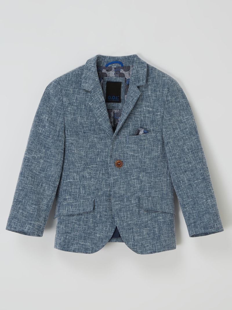 Blazer mit Webstruktur in blau