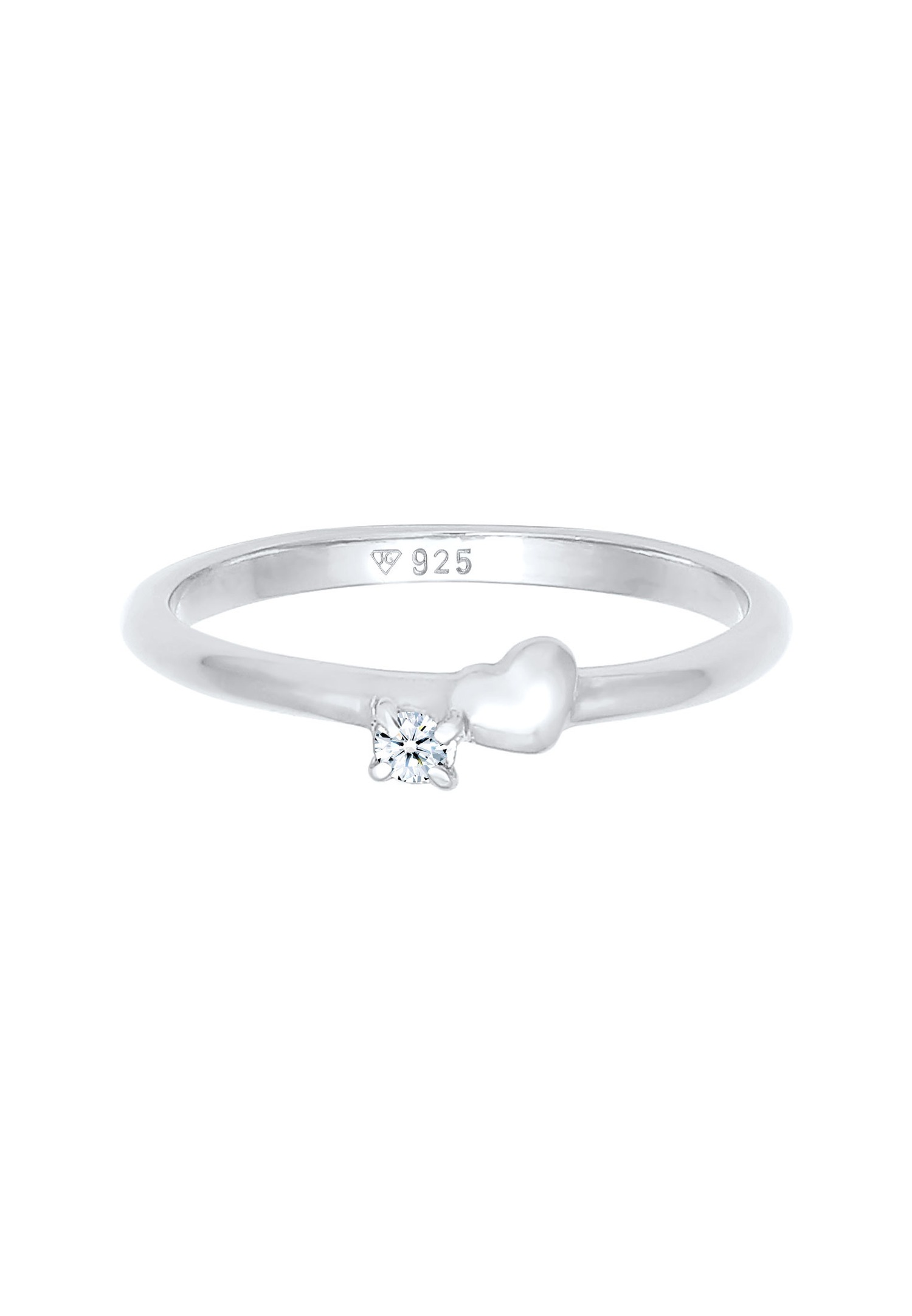 Diament Elli DIAMONDS (0,03 ct.) Symbol serca, srebro próby 925