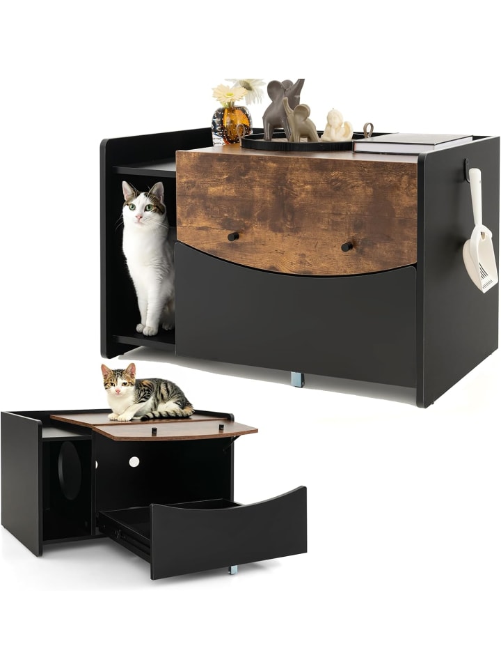 COSTWAY Katzenschrank in Schwarz günstig kaufen onesize