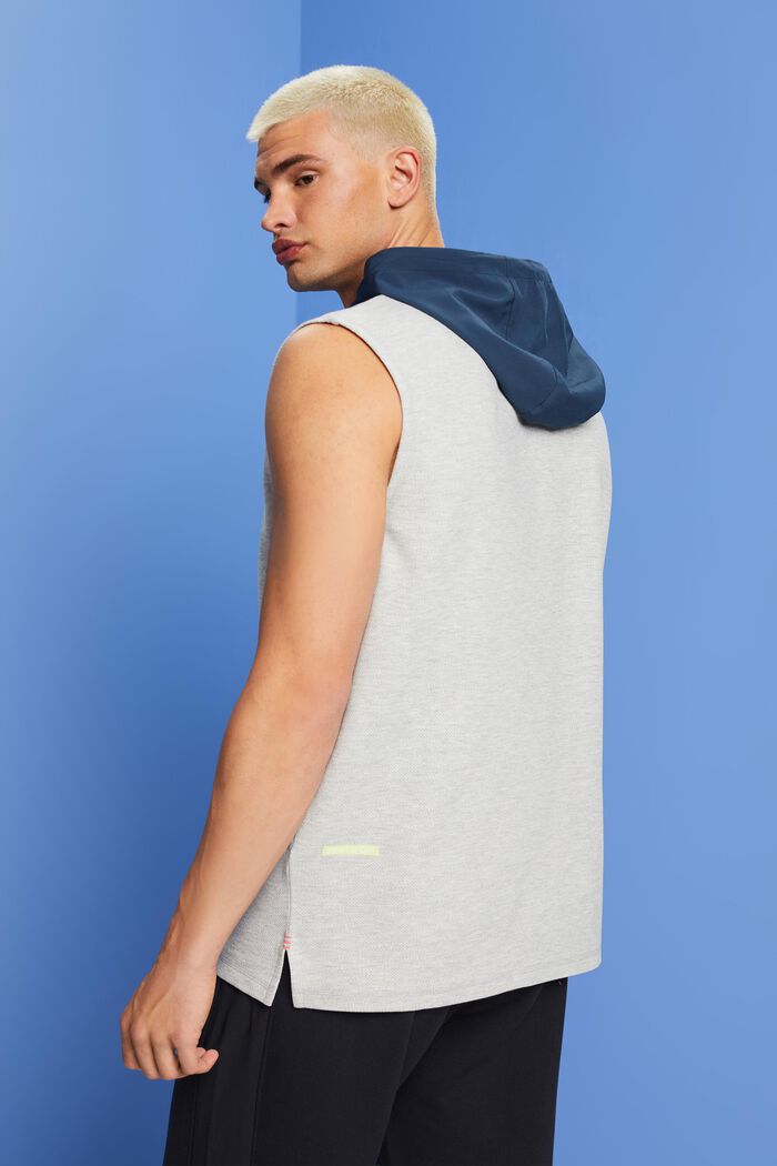 Ärmelloses Kapuzen-Sweatshirt mit Cord-Details