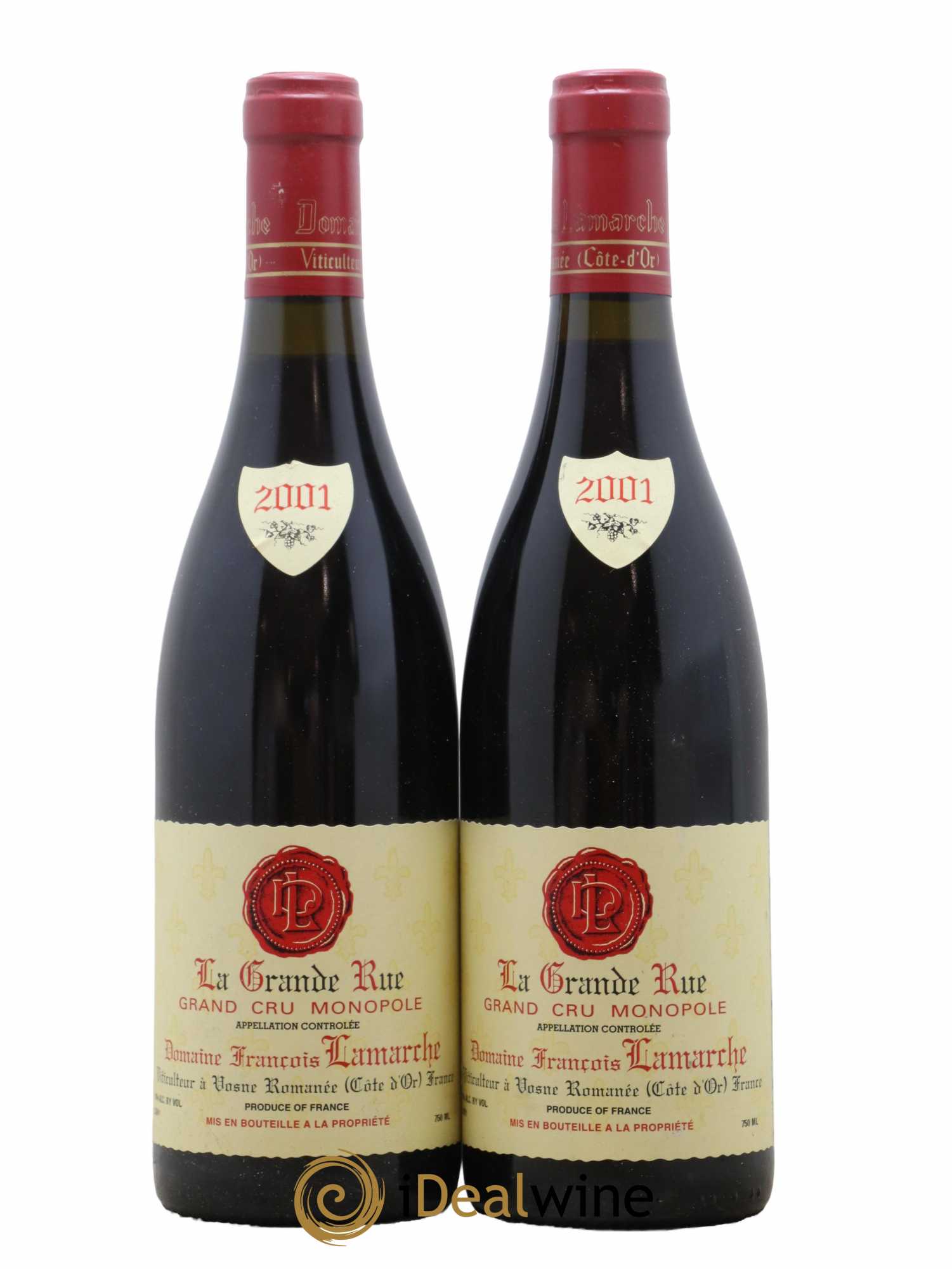 La Grande Rue Grand Cru Lamarche (Domaine)  2001 - Lot de 2 Bouteilles