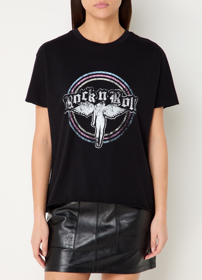 Tricou Zadig&Voltaire Tommer cu imprimeu și decorațiune cu cristale.