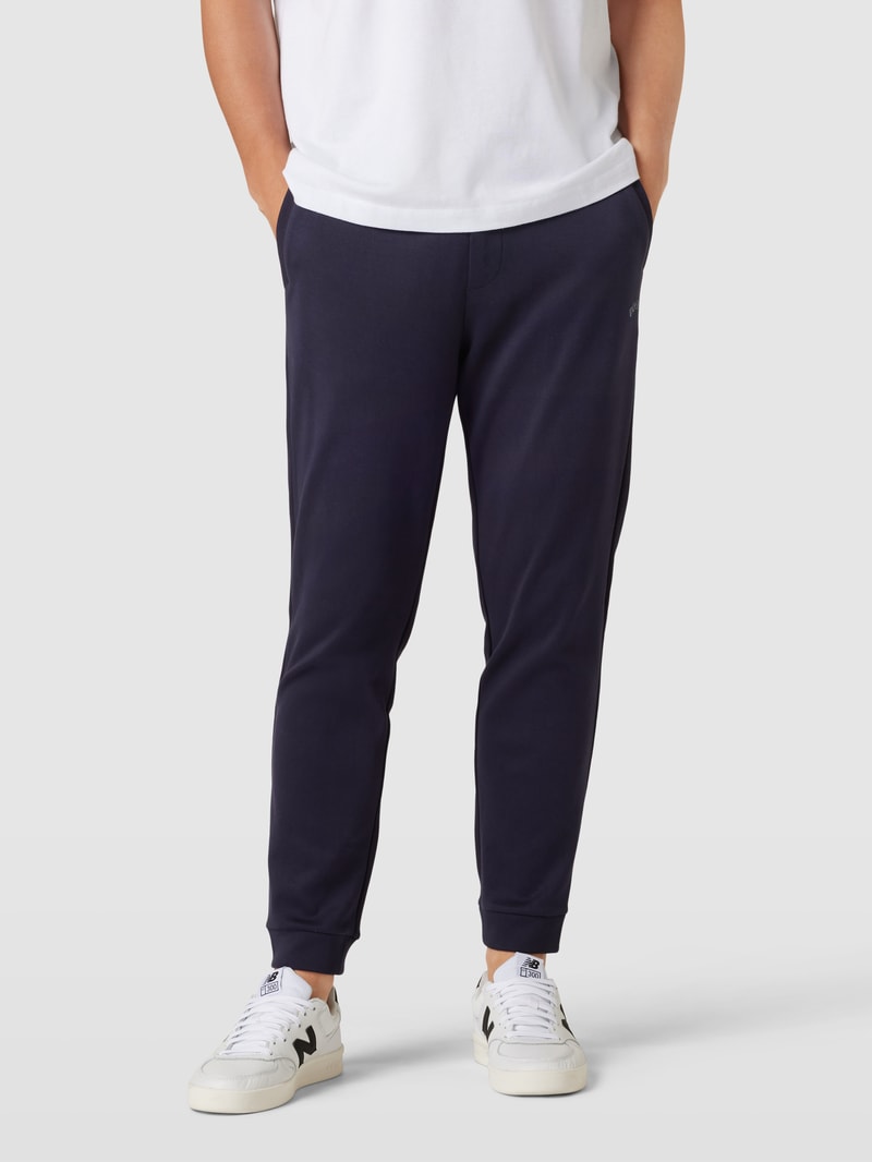 Sweatpants mit Label-Print Modell 'HADIKO' in marineblau