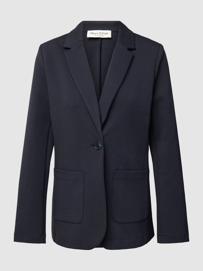 Blazer mit Reverskragen in marineblau
