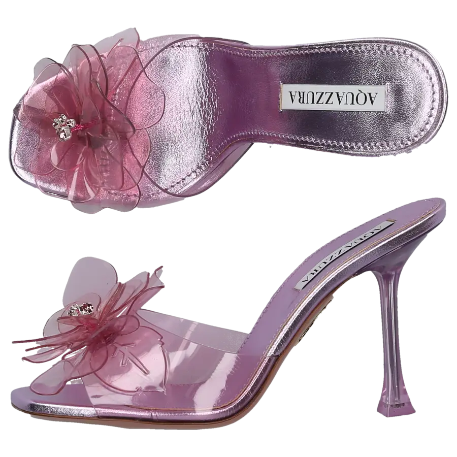 Aquazzura - Pantoletten ZSA ZSA 95 PVC - pink