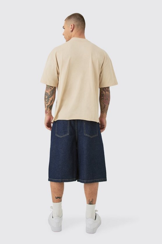 Kastiges Oversize T-Shirt mit Official Text Print