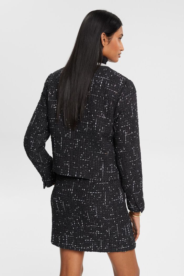 Bouclé-Jacke im Cropped-Design