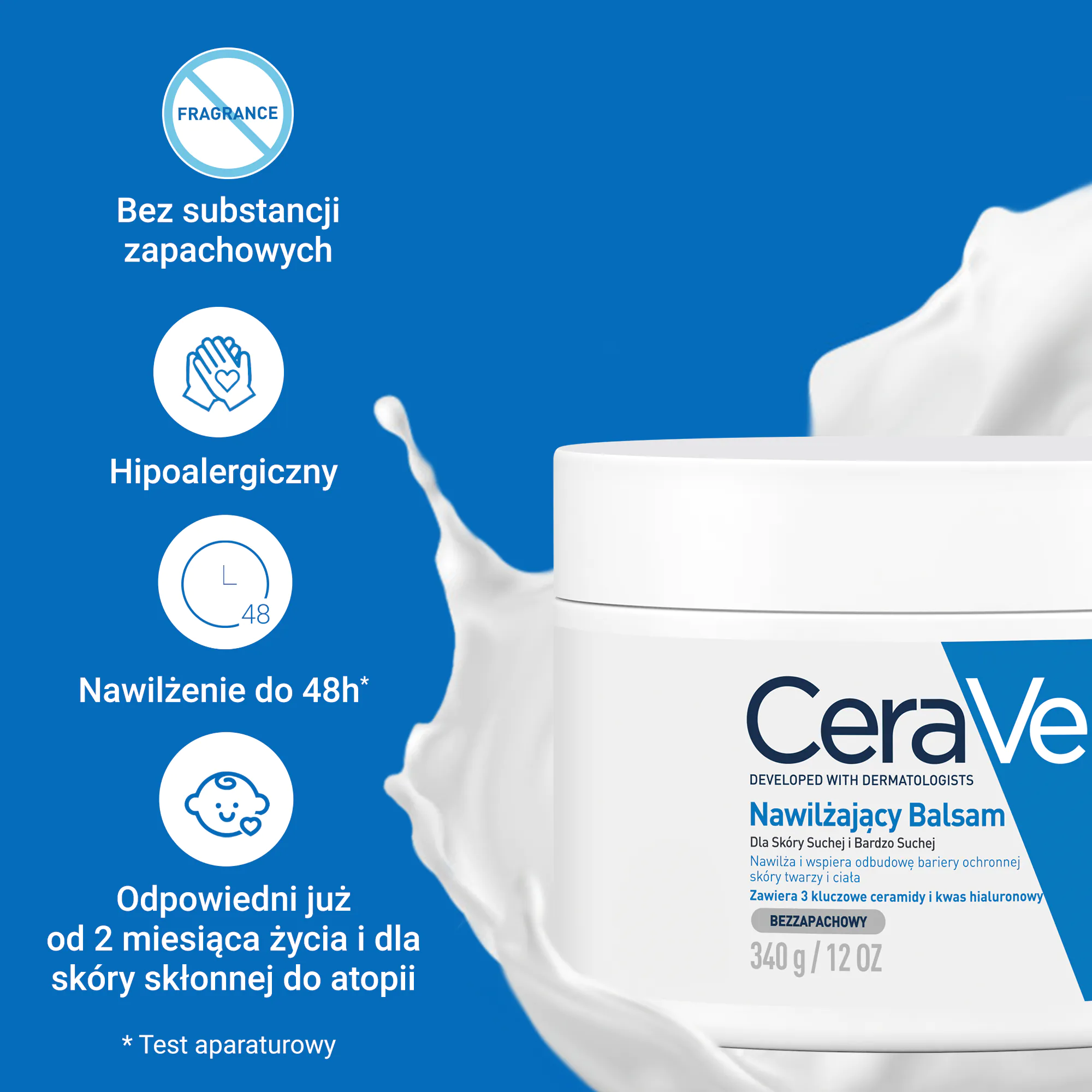 CeraVe drėkinamasis balzamas sausai ir labai sausai odai, 340 g