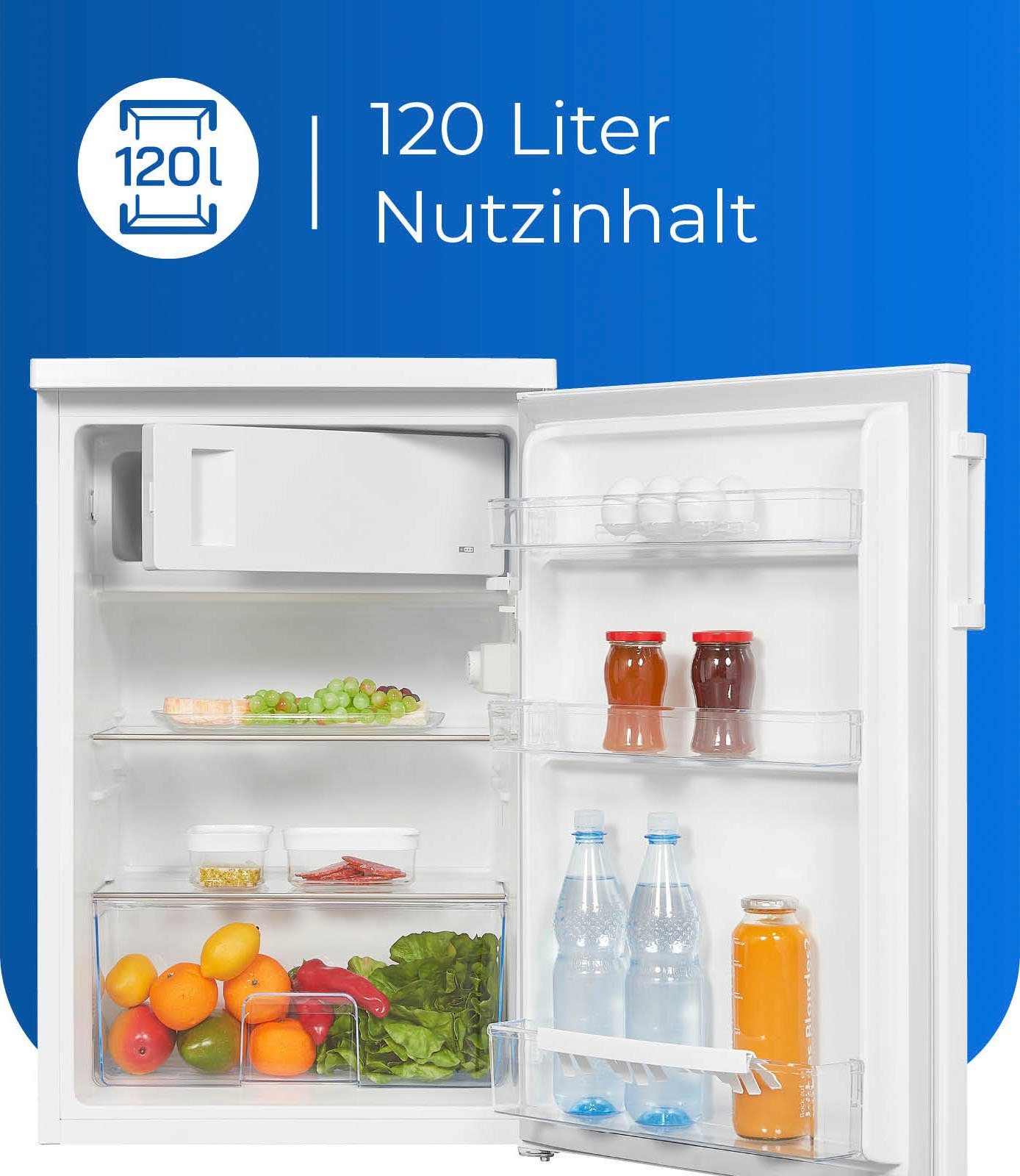 exquisit Kühlschrank KS16-4-H-010E weiss, 85 cm hoch, 56 cm breit