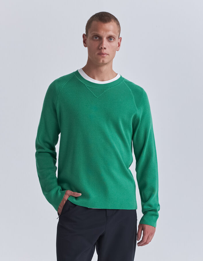 Pull vert tricot DRY FAST Homme