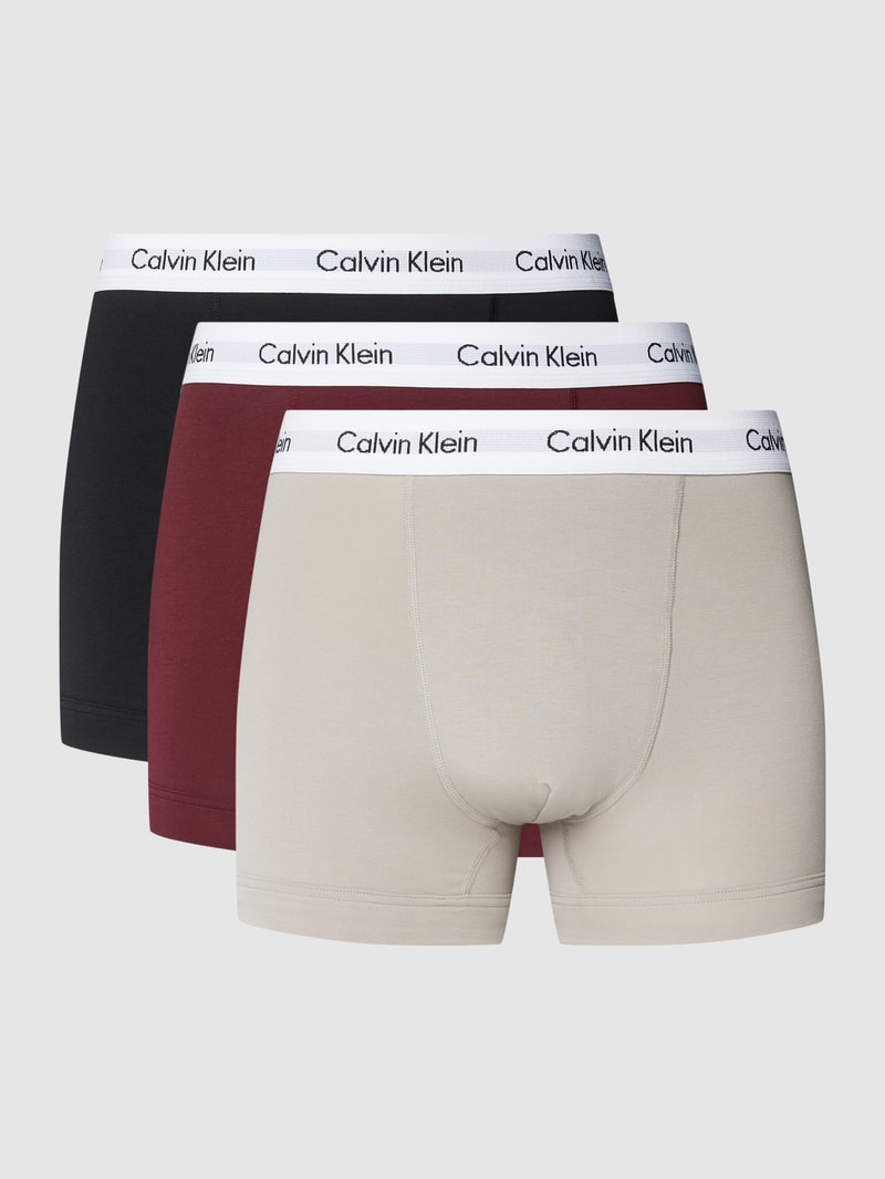 Trunks mit elastischem Bund im 3er-Pack in hellgrau