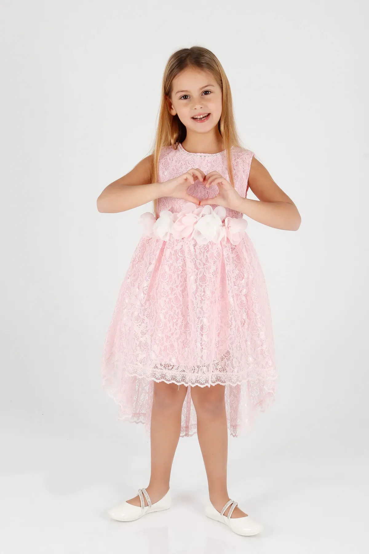 AHENGİM  Mädchen-Abendkleid mit Spitze, Ak2208