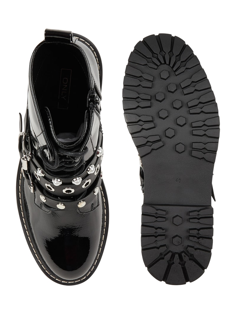 Boots in Lack-Optik Modell 'Bold' in schwarz