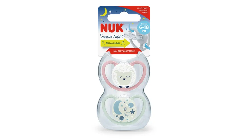 NUK Schnuller Space Night Silikon 6-18 Monate