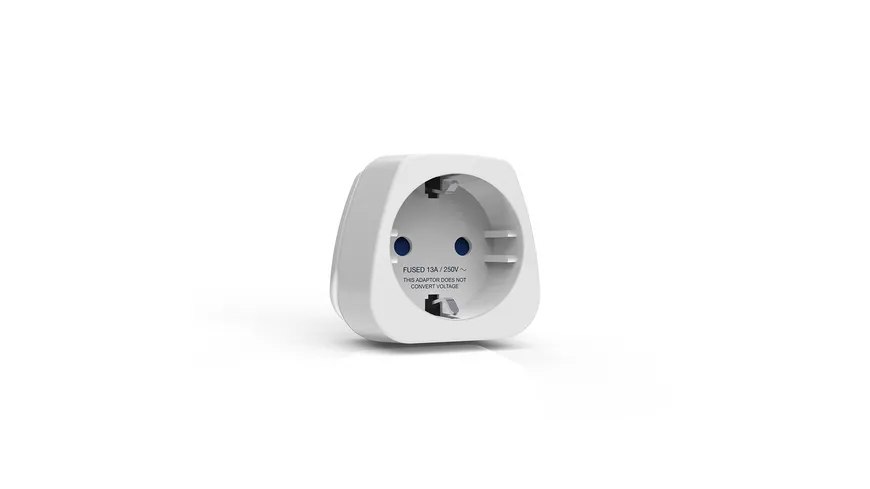 TravelBlue Europa an UK Travel Adaptor - geerdet