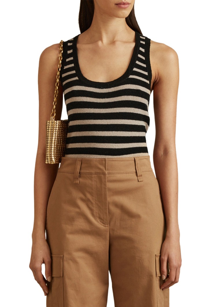 Top Reiss Everlyn in misto lana a righe stampate
