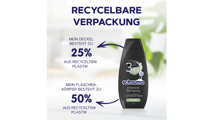 SCHAUMA Shampoo 3in1 Intensive Reinigung 400ml 400 ml