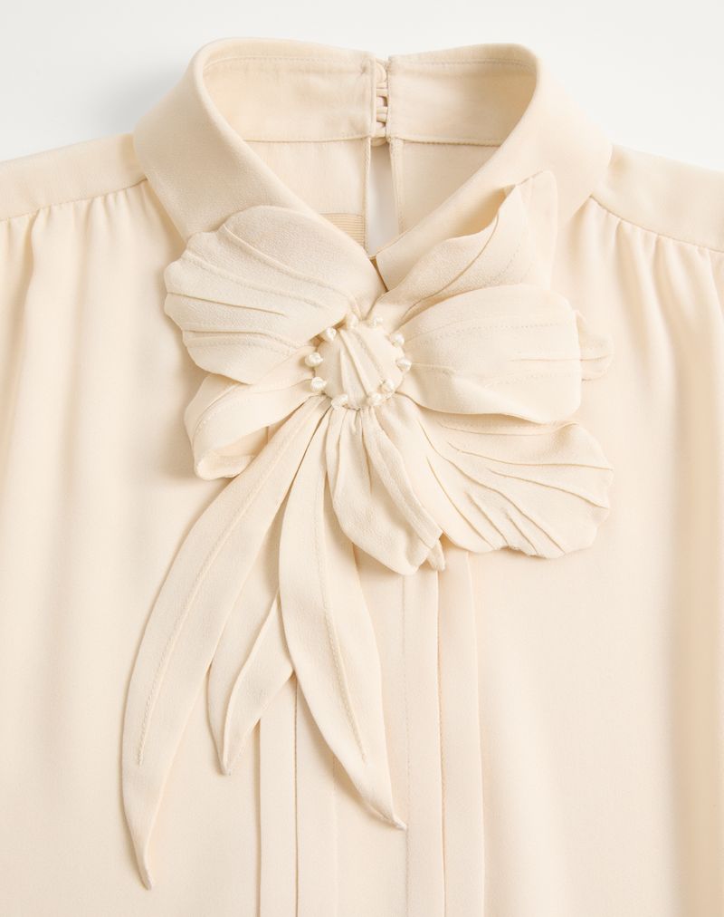 Top Crepe De Chine Bordado