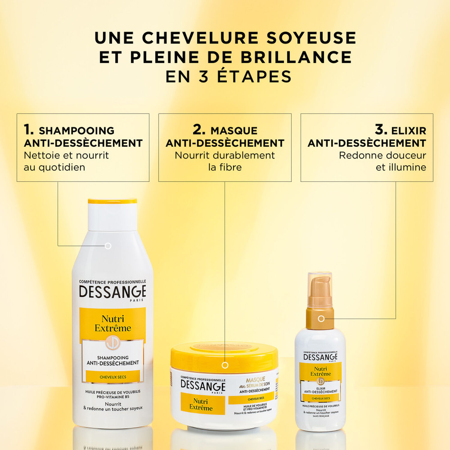Dessange Nutri-Extrême Shampooing Anti-déssèchement Huile de Volubilis
