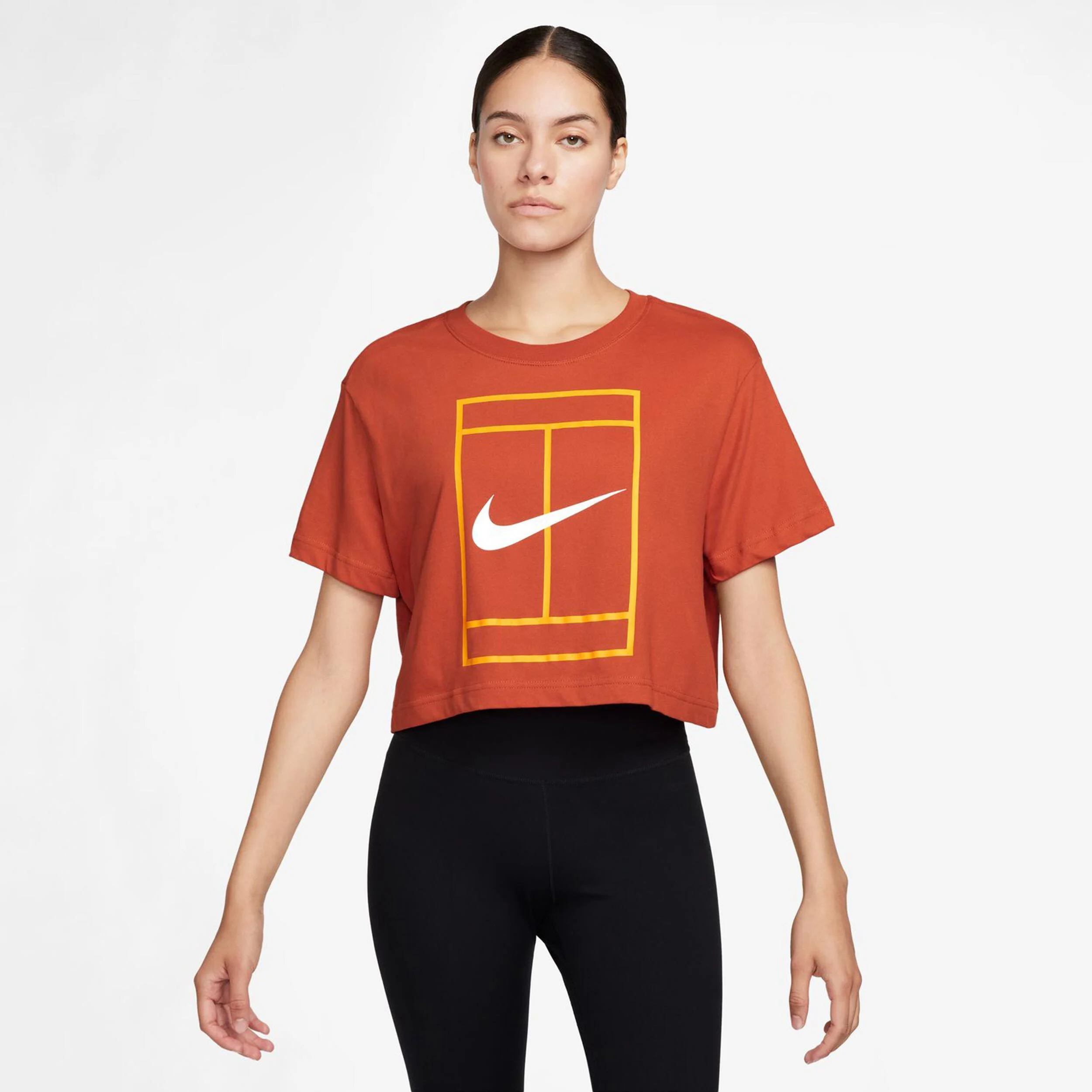Dri-Fit Heritage Crop T-Shirt Damen - Rost