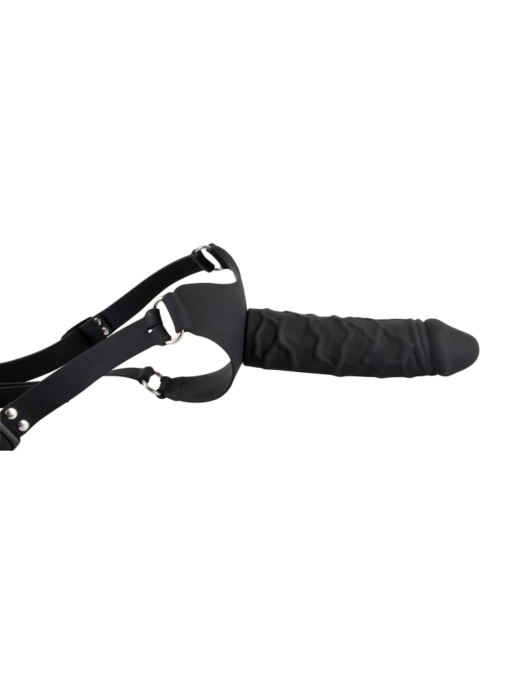 You2Toys Strap-On Silicone Strap-On in schwarz günstig kaufen 17 cm