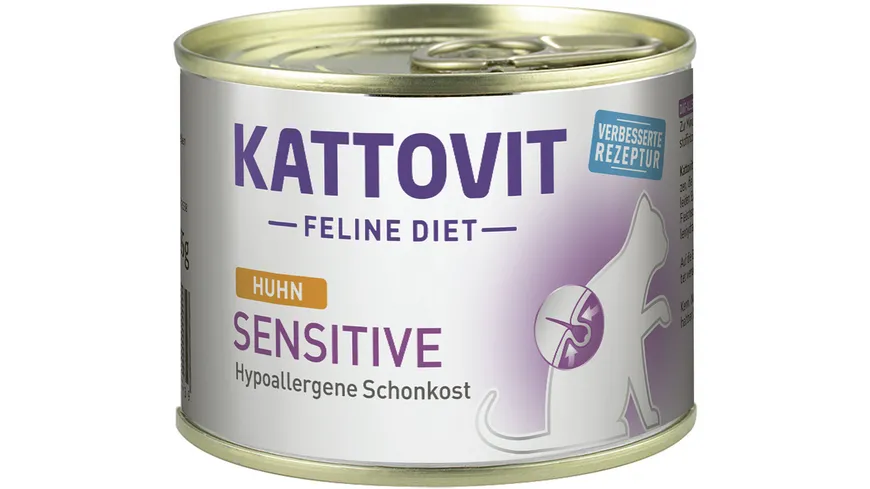 Kattovit Feline Diet – Sensitive Huhn 185 g