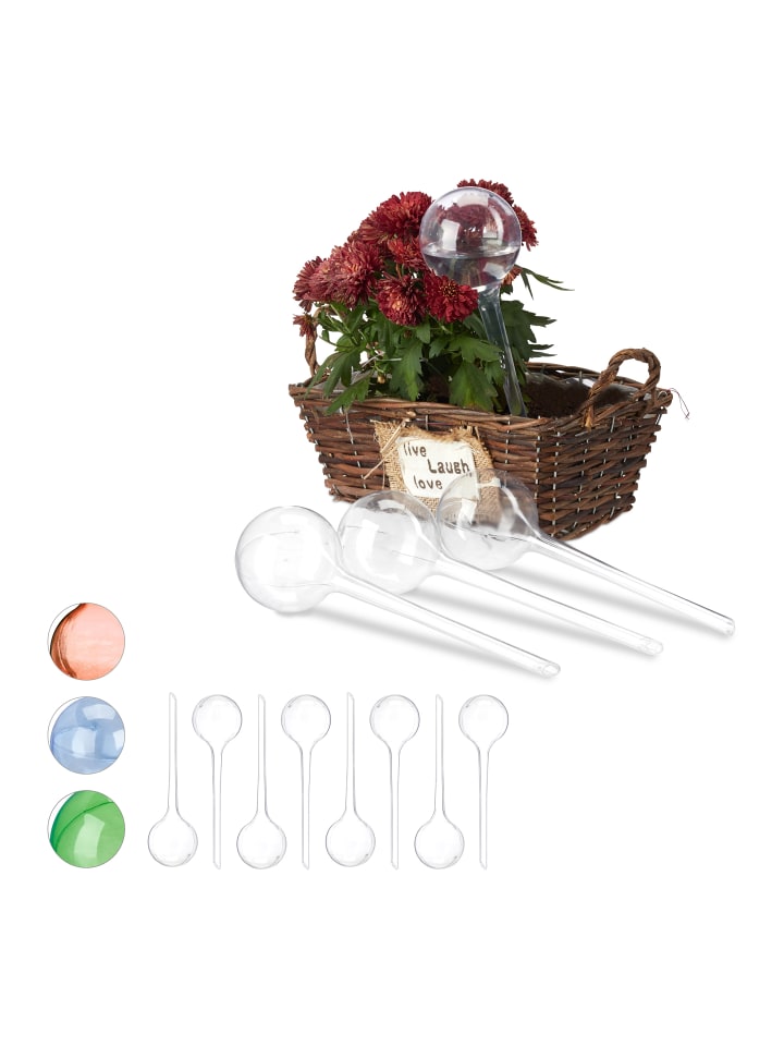 relaxdays 12x Bewässerungskugeln in Transparent günstig kaufen onesize
