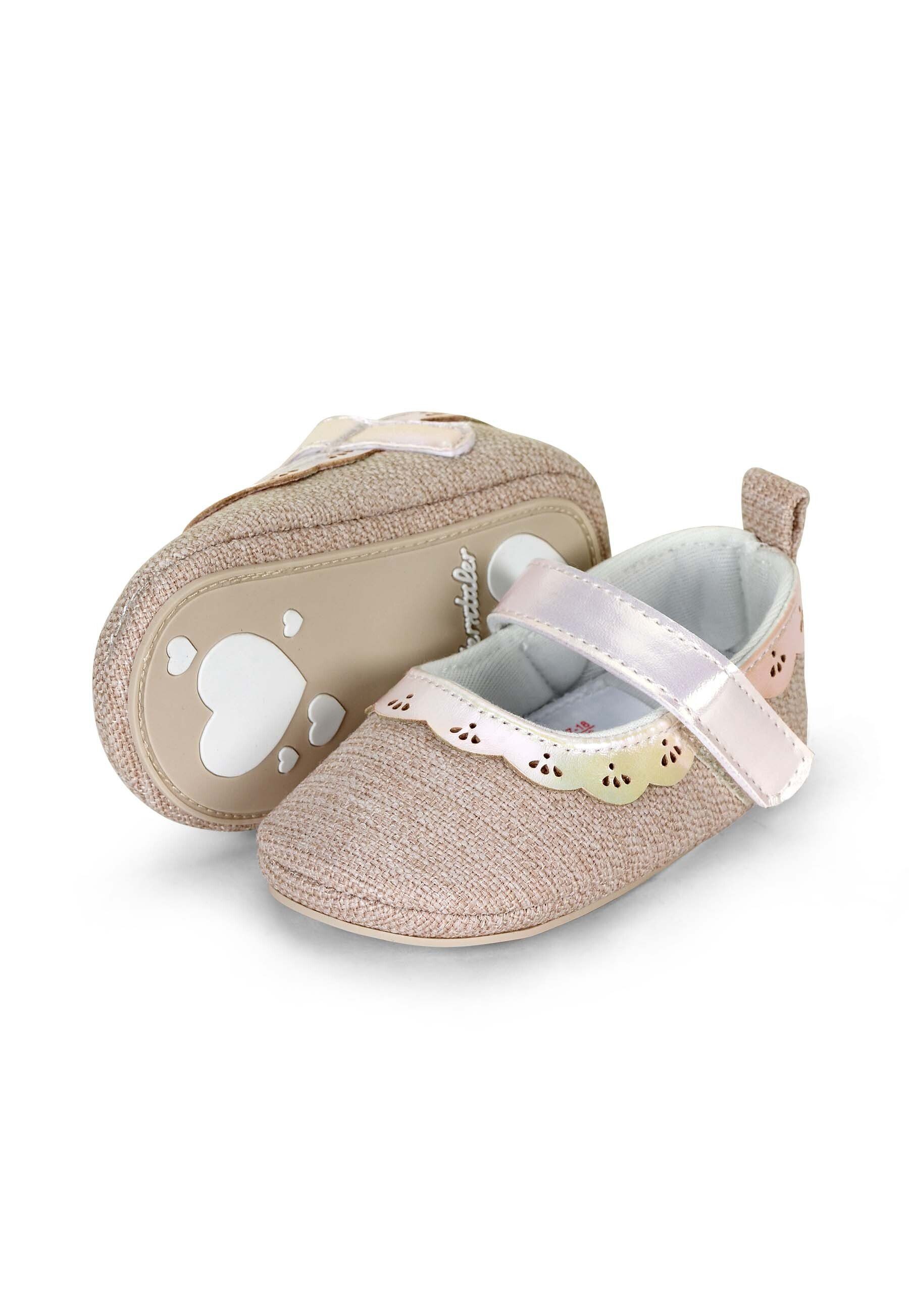 Sterntaler® Babyballerina uni Krabbelschuh (1-tlg., Baby Hausschuhe, Babyschuhe weich gefüttert) Krabbelschuhe Baby mit rutschfester Sohle, Babyschuh mit Lochmuster