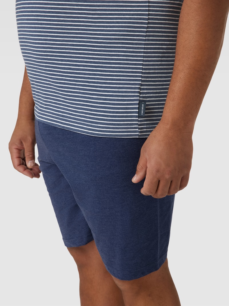 PLUS SIZE Pyjama mit Streifenmuster in dunkelblau