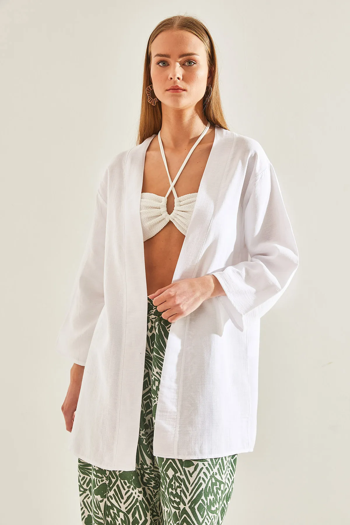 Bianco Lucci  Kimono & Kaftan - Weiß - Regular Fit