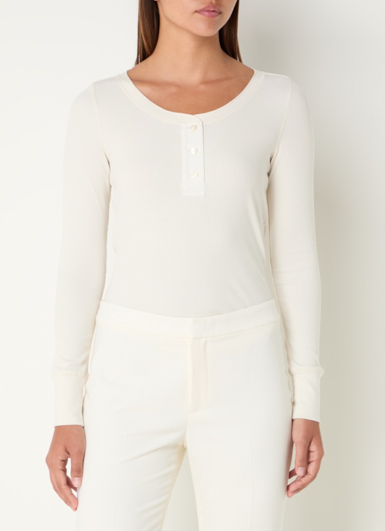 Ralph Lauren Rib-knit long-sleeved shirt with round neck