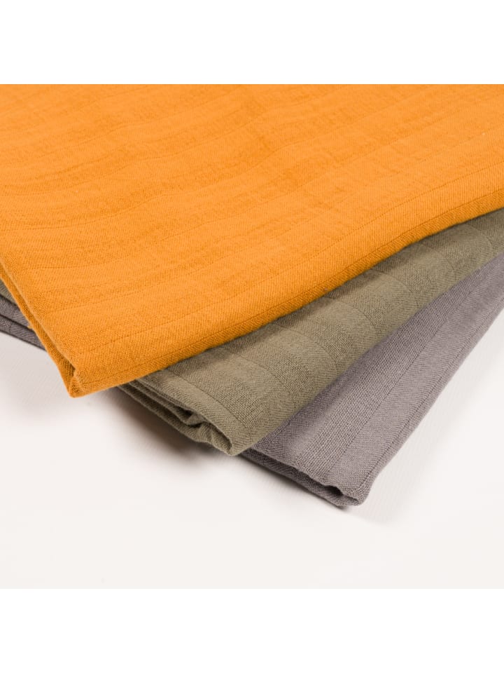 SlumberOrganix Bio Musselin Tücher 3er-Pack in Grün günstig kaufen 75x75 cm