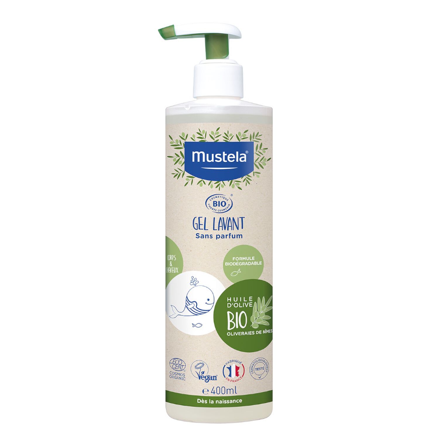 Mustela Gel Lavant BIO Corps & Cheveux Sans Parfum