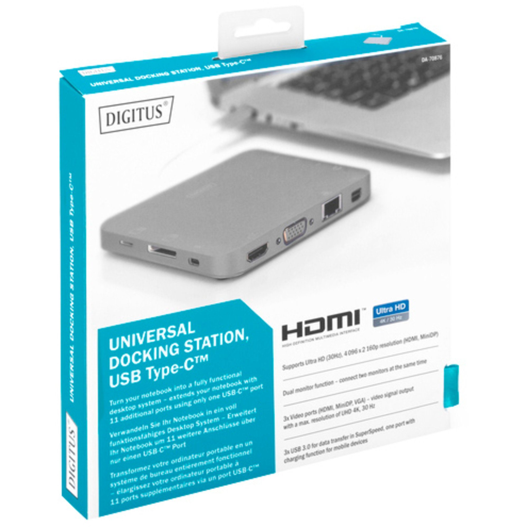 Digitus Laptop-Dockingstation Digitus Universal Docking Station, Dockingstation