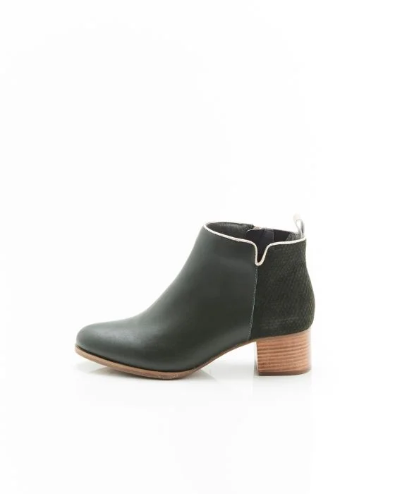 Bottines bi-matières