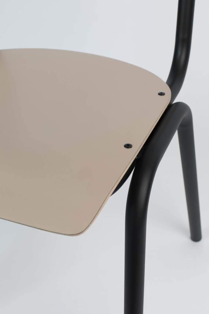 Zuiver Stapelstuhl Stuhl Stapelstuhl BACK TO SCHOOL MATTE BEIGE von ZUIVER