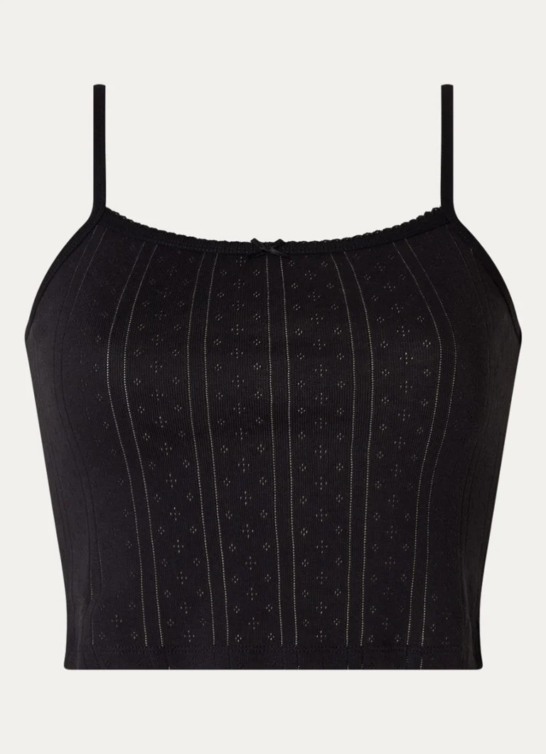 Zkrácený top Cou Cou Intimates z organické bavlny s texturou
