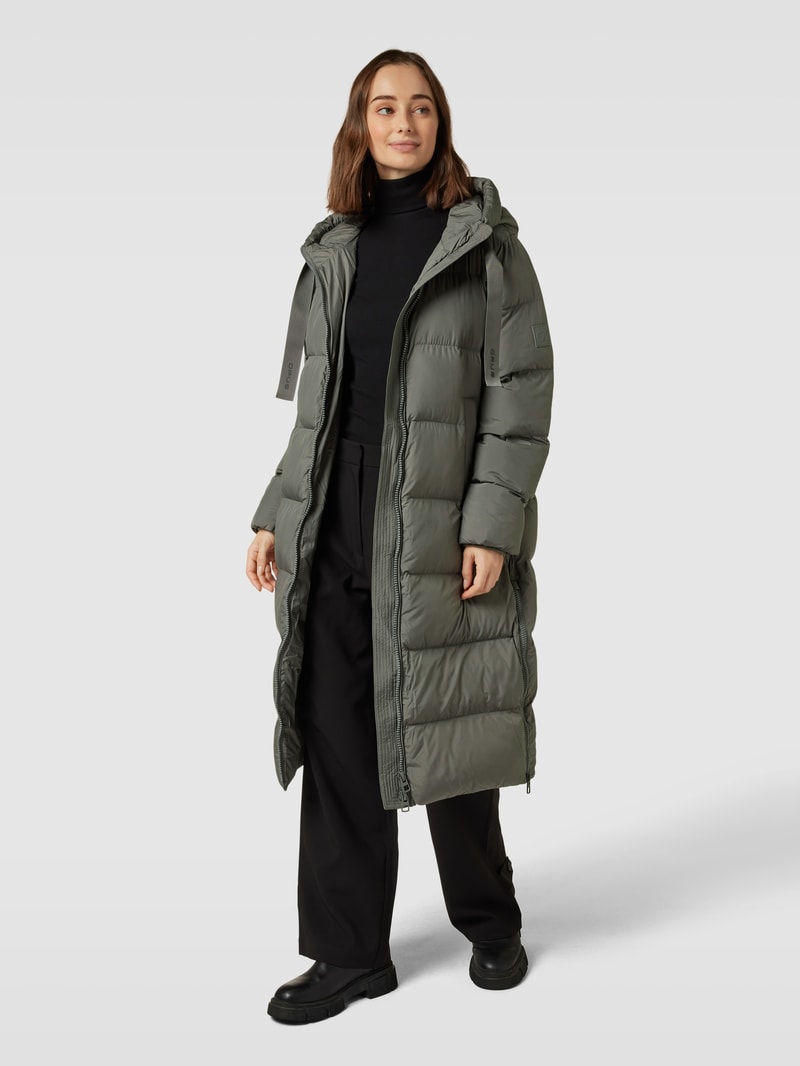 Steppmantel mit Label-Detail Modell 'Habine' in schilf