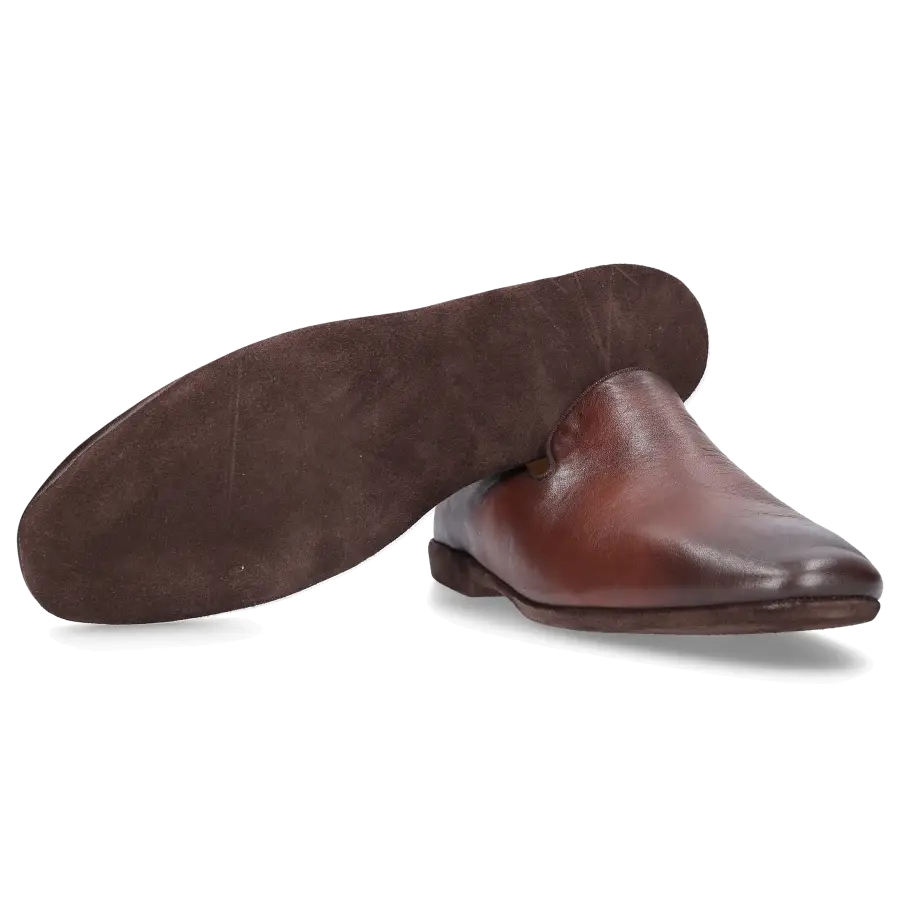 Santoni - Hausschuhe A1908 Kalbsleder - braun