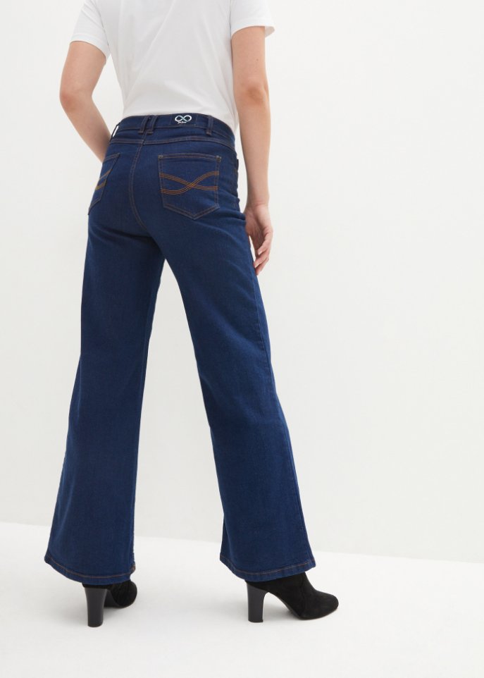 Essential Basic Stretch-Jeans, Wide